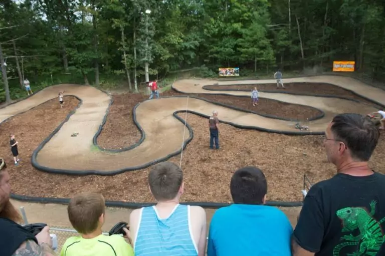 Drivers taking part in RC Car race held at RIP Van Winkle Campground RC Race Track in Saugerties NY